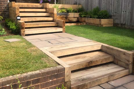 Steps and patio